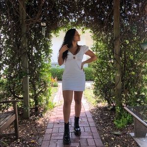 @Wildfable @targetstyle White Tie-Front Mini Dress